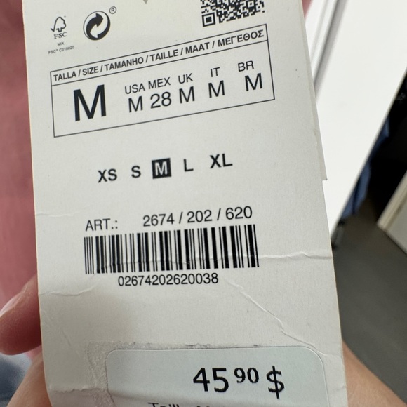 Zara V-Neck Mini Dress Pink - Picture 7 of 12